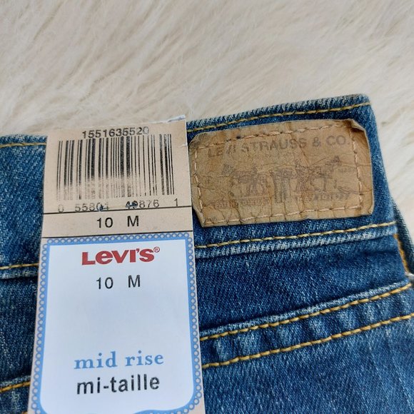 Levi's 515 Women's Blue Mid Rise Boot Cut Denim Jeans 10M/32W x 31L - Picture 10 of 11